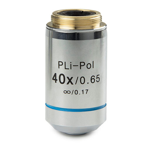 Euromex IS.7940-T Plan strain-free PLPOLi 40x/0.65 IOS objective for iScope transmitted polarization, 0.17 mm cover glass correction, working distance 0.54 mm