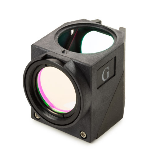 Euromex IS.9746-6 Filter block with filter set for excitation in Green spectrum EX510-550 DM580 EM570LP. Suitable for 6-positions fluorescence attachment
