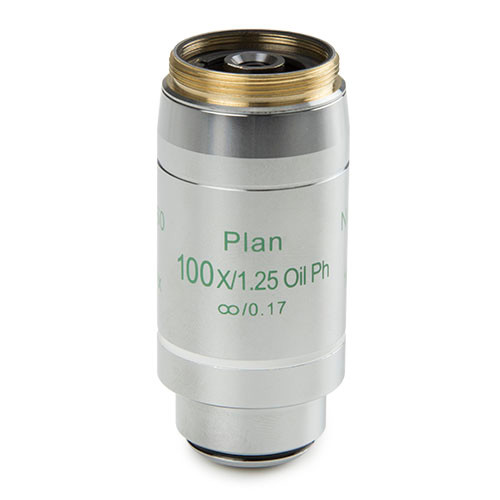 Euromex DX.7700 Infinity EIS 60 mm Plan Phase contrast PLPHi S100x/1.25 oil immersion objective. M25. Working distance 0.2 mm