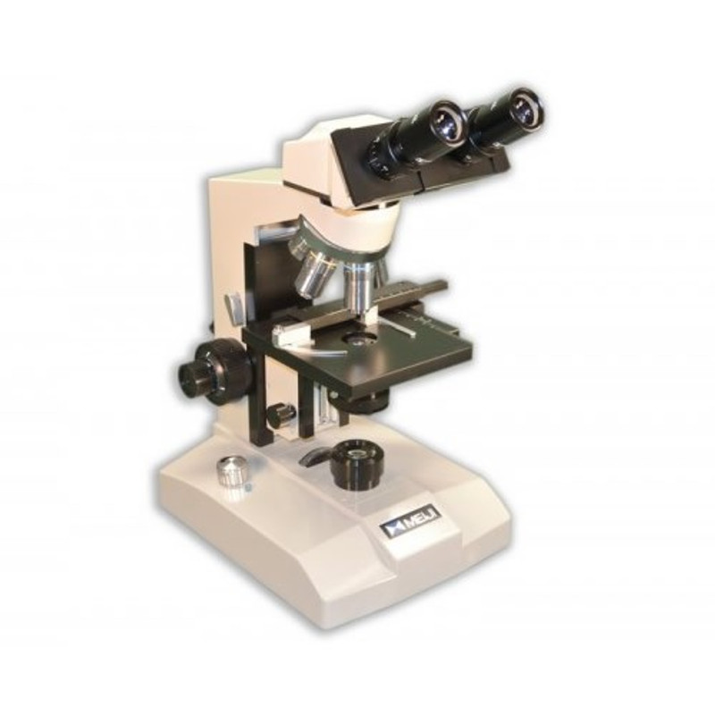 Meiji ML2200L LED Binocular Brightfield Biological Microscope, Attached Mechanical Stage