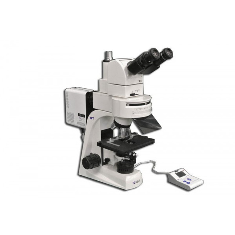 Meiji MT6300ECW Ergonomic Trinocular Epi-Fluorescence Biological Microscope with LED Light Source