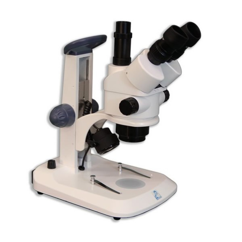 Meiji EM-33 Trinocular Zoom Stereo Microscope, 7x to 45x Magnification, LED Illumination