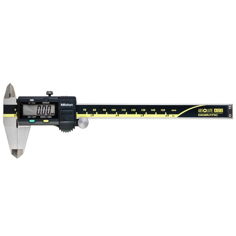 Mitutoyo 500-178-30 AOS Absolute Digimatic Caliper, Precision Measuring Tool, 6"/150mm, with Output, Round Depth Bar