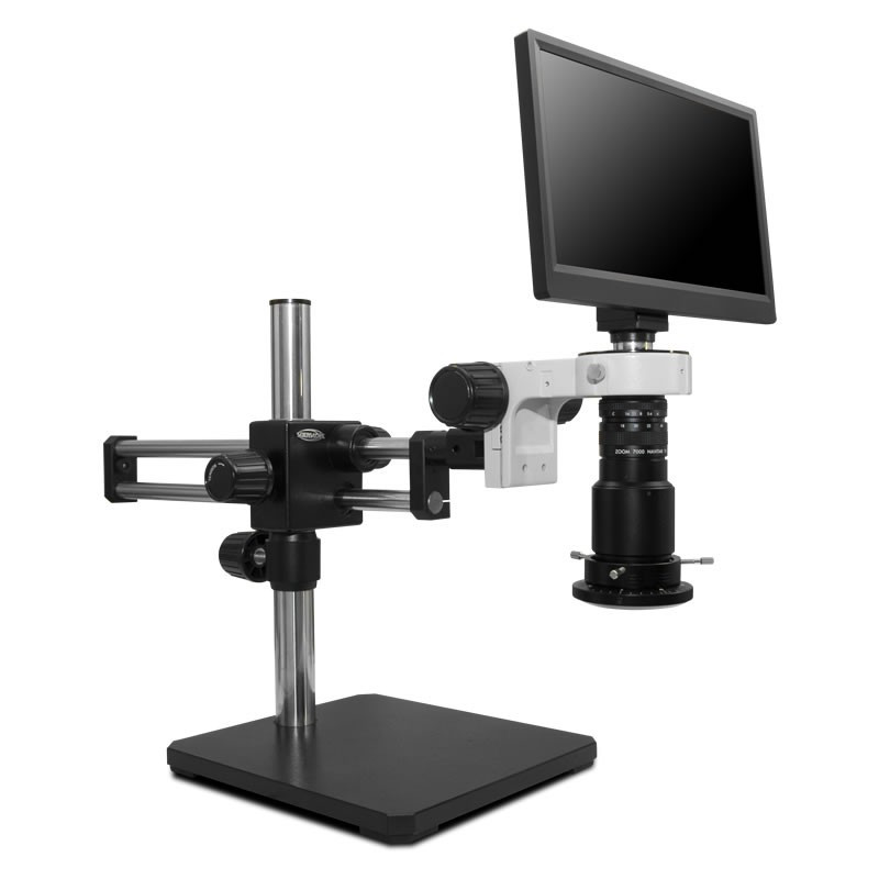 Scienscope MAC3-PK5D-R3, MAC3 HD Compact Video System on Dual Arm Boom Stand with High Intensity LED Ring Light with Polarizer