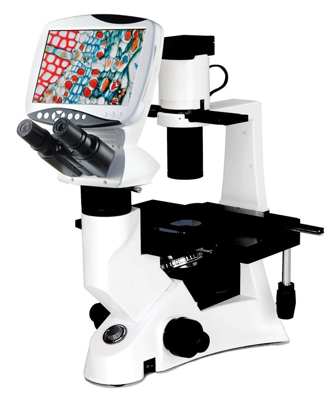 Steindorff NYMCS-1290 Digital Inverted Phase Contrast Microscope with 8" LCD Screen - 5 Megapixel