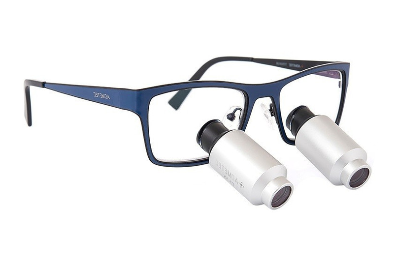 Surgical Eye Loupes 5.5x Fusion Prismatic TTL - Titanium Frame