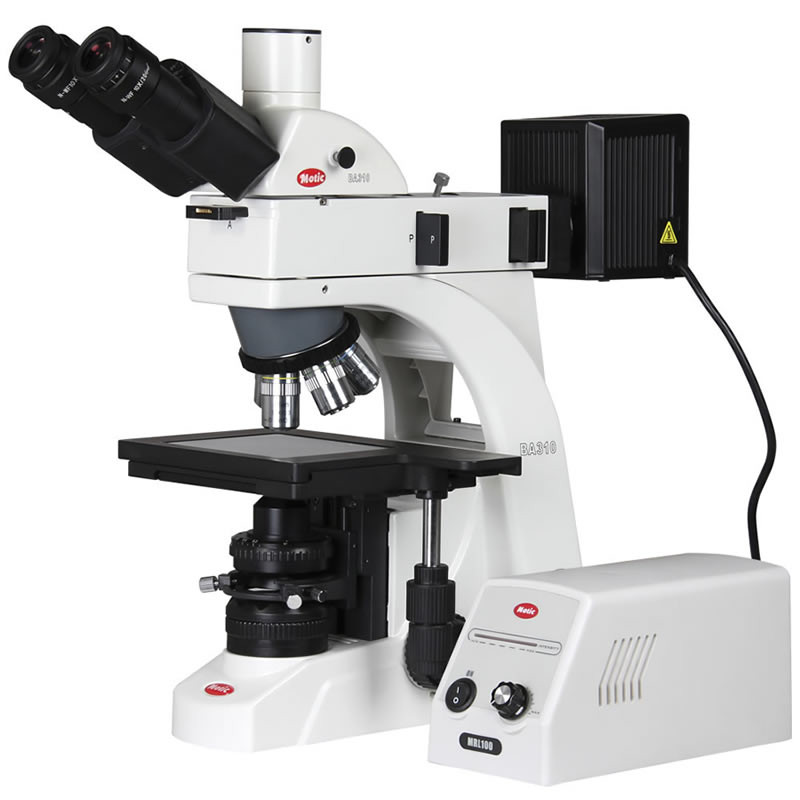 Motic BA310Met-T Trinocular Metallurgical Microscope, Incident & Transmitted Illumination