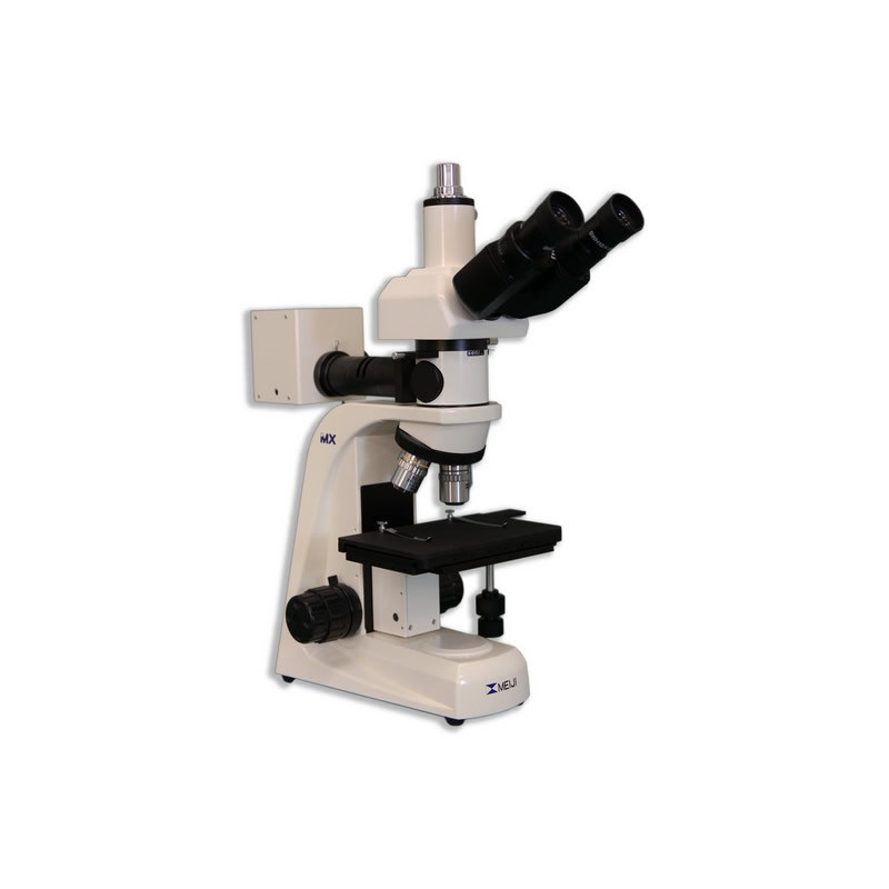 Meiji MT7530L Trinocular Metallurgical Microscope, LED Illumination, Brightfield/Darkfield
