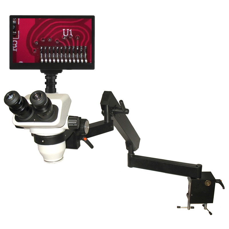 ACCU-SCOPE 3076-FA Stereo Digital LCD Microscope Package on Flex Arm Stand