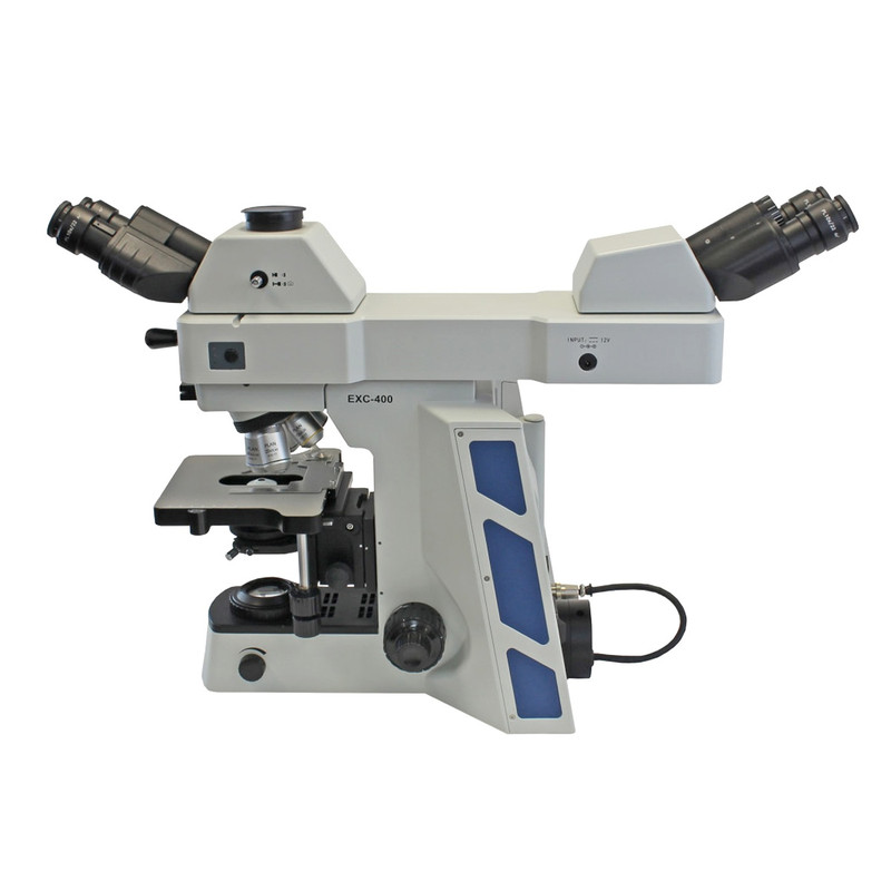 ACCU-SCOPE EXC-400 Dual View Microscope, Front to Back