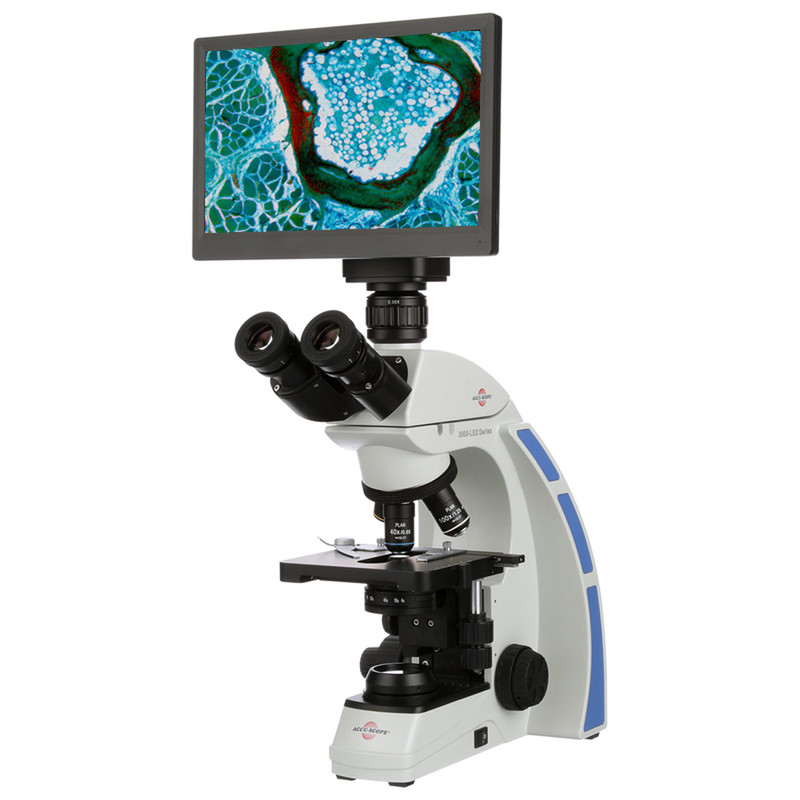 ACCU-SCOPE 3001-LED-SPH Phase Contrast Digital LCD Microscope Package