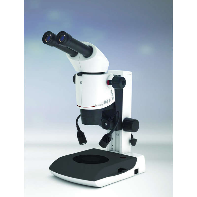 Labomed 4147100 Luxeo 6i Binocular Stereo Zoom Microscope with Bright field/Dark field Stand, 8x to 50x Magnification