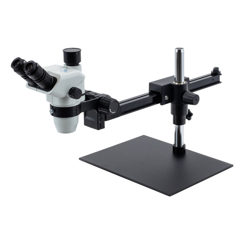ACCU-SCOPE 3076-GBS Trinocular Zoom Stereo Microscope on Gliding Boom Stand, 6.7x - 45x Magnification