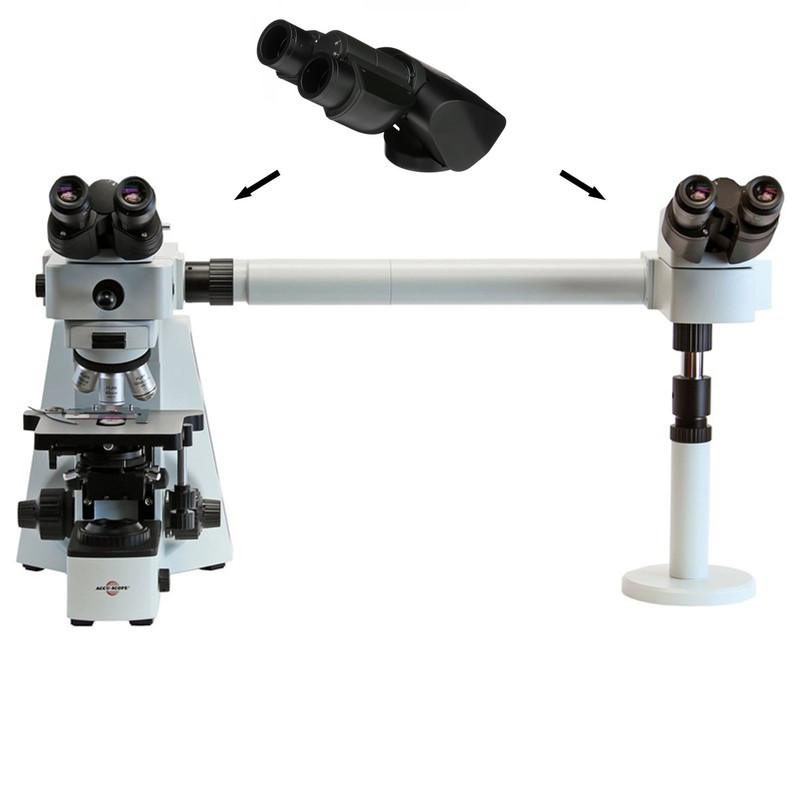 ACCU-SCOPE EXC-400 Pathology/Mohs Dual View Microscope with 2 Ergo Binocular Heads, Side by Side