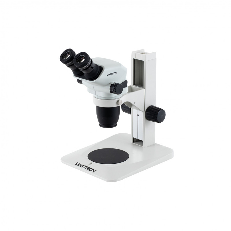 UNITRON 13500 Z645 Binocular Stereo Zoom Microscope on Plain Focusing Stand, 6.7x - 45x Magnification