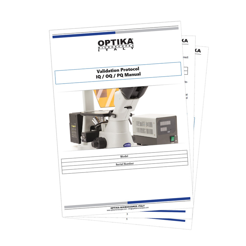 OPTIKA VP-1000 IQ/OQ/PQ Manual for B-1000 Series (Brightfield)