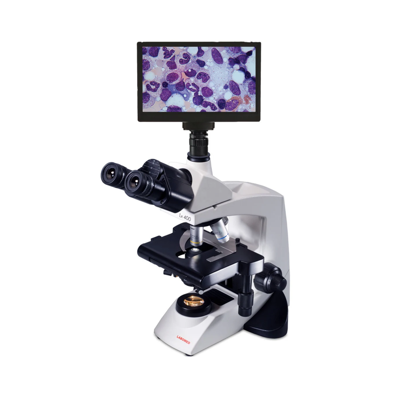 Labomed Lx400 LED Dual View HD Digital LCD Teaching Microscope Package
