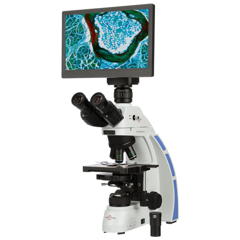 ACCU-SCOPE EXC-350-PHDF Trinocular Phase Digital LCD Microscope Package, Turret Phase & Darkfield System