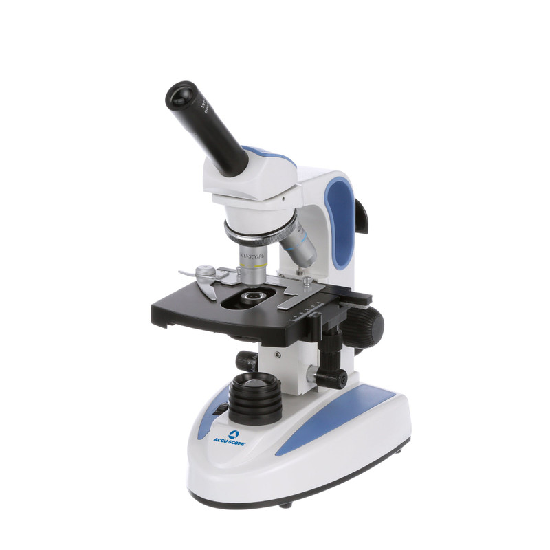 Monocular Microscope with Mechanical Stage and Darkfield Annulus
