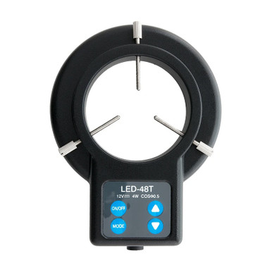 Omano 64 LED Microscope Ring Light – 4-Zone Control, Variable Intensity, 60mm Ring