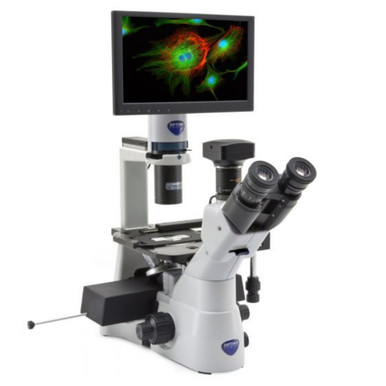 OPTIKA IM-300 Fluorescence Inverted Microscope with Intel Micro PC, 15. ...