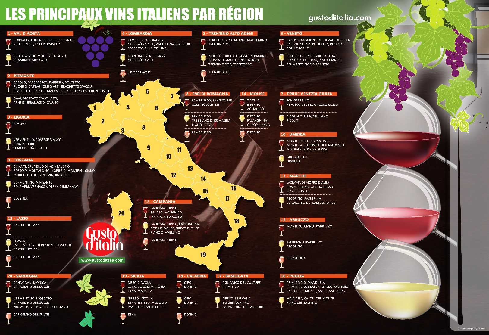 Vins italiens - Le Meilleur de l'Italie