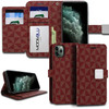 IPhone 11 Pro Maroon Wallet Case Pattern Series