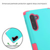 Samsung Note 10 Rubberized Teal Green/Electric Pink TUFF Hybrid Protector Cover