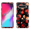 Samsung S10 Red and White Roses/Black TUFF Hybrid Phone Protector Cover