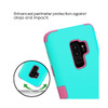 Samsung S9 Plus Rubberized Teal Green/Electric Pink TUFF Hybrid Phone Protector Cover