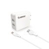 12W 2.4A Dual USB Travel Wall charger With 5FT Charging Cable for iPhone