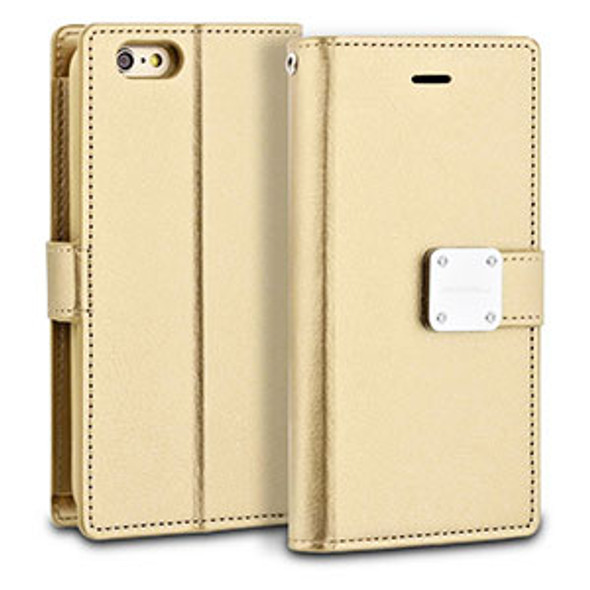 IPhone 6/6s Gold Wallet Mode Diary Case