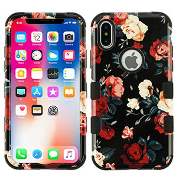 IPhone XR Red White Roses Case
