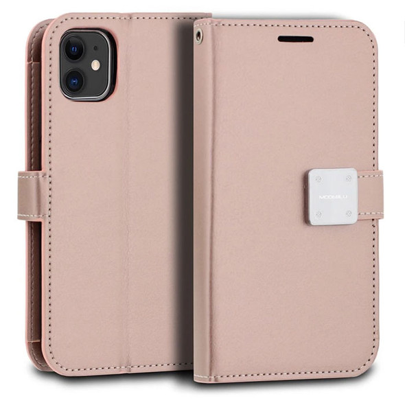 IPhone 11 Rose Gold Wallet Case Mode Dairy
