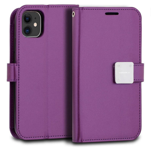 IPhone 11 Purple Wallet Case Mode Dairy