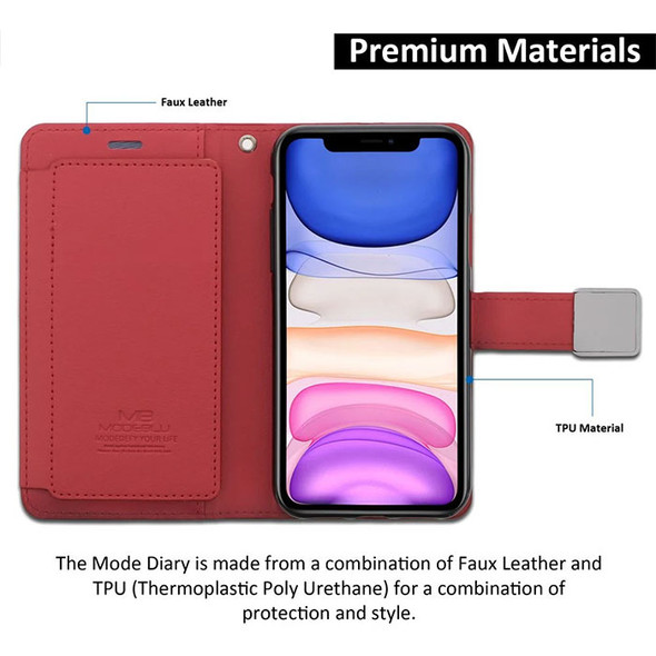 IPhone 11 Red Wallet Case Mode Dairy