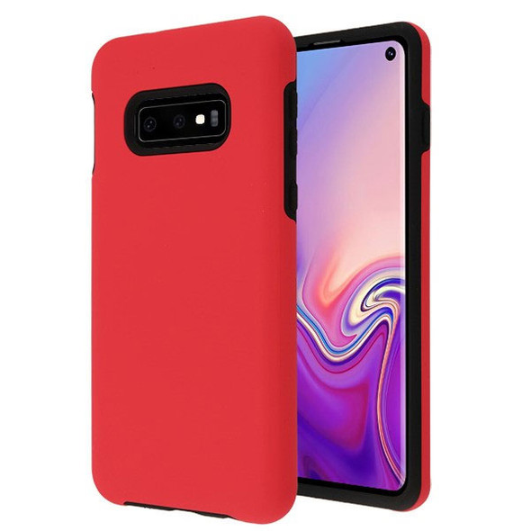 Samsung S10e Rubberized Red/Black Fuse Hybrid Protector Cover 