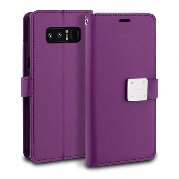 Samsung Note 8 ModeBlu Diary Case - Purple