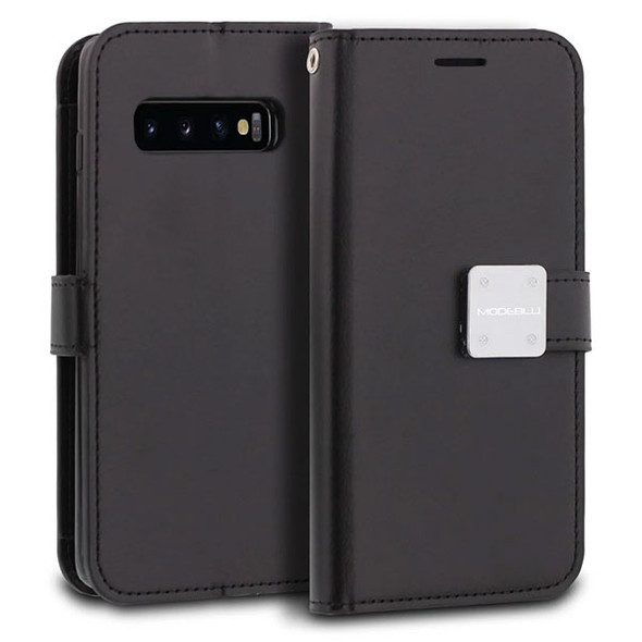 Samsung S10 Plus ModeBlu Diary Wallet Case - Black