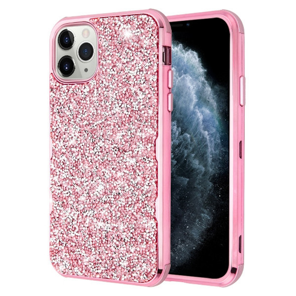 iPhone 11 Pro - Electroplated Rose Gold/Rose Gold Mini Crystals TUFF Kleer Hybrid Case