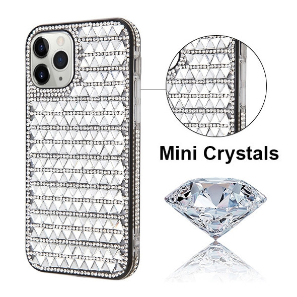 iPhone 11 Pro - Silver Triangle Crystals Sparks Case 