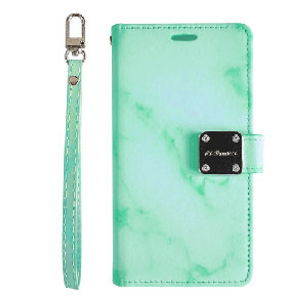 IPhone X/XS Mint Marble Wallet Case