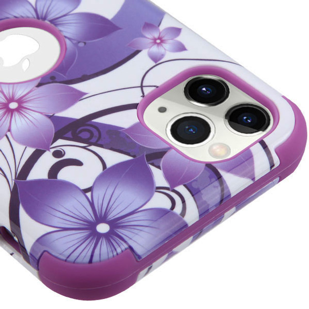 IPhone 11 Pro Purple Hibiscus Flower Romance/Electric Purple TUFF Hybrid Phone Protector Cover 
