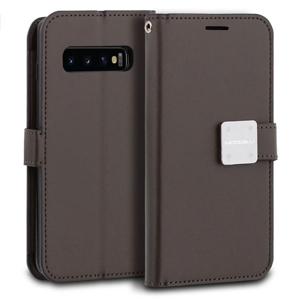 Samsung S10 Plus ModeBlu Diary Wallet Case - Charcoal Grey