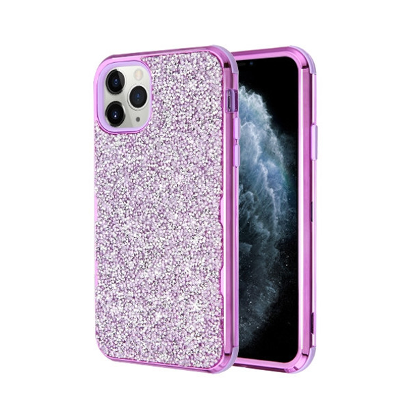 iPhone 11 Pro - Electroplated Purple/Purple Mini Crystals TUFF Kleer Hybrid Case