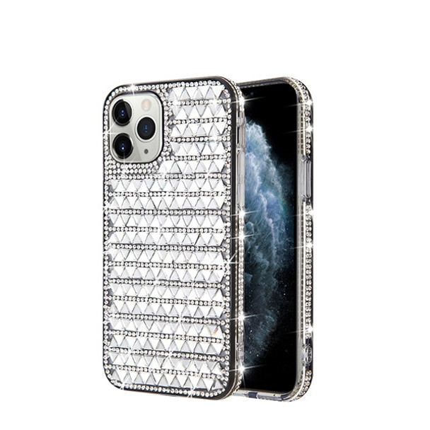 iPhone 11 Pro - Silver Triangle Crystals Sparks Case 