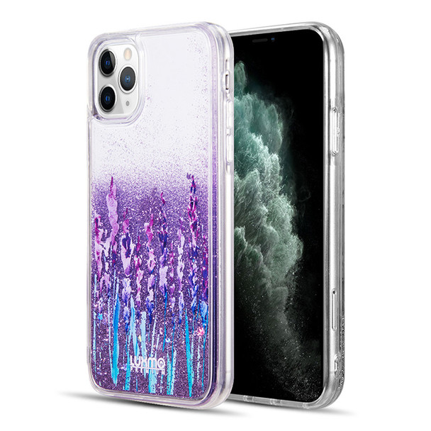 iPhone 11 Pro Max - LOVE & LAVENDER WATERFALL FUSION LIQUID SPARKLING QUICKSAND CASE