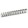 13 Piece 1/4" Drive 6 Point Standard Metric Socket Set