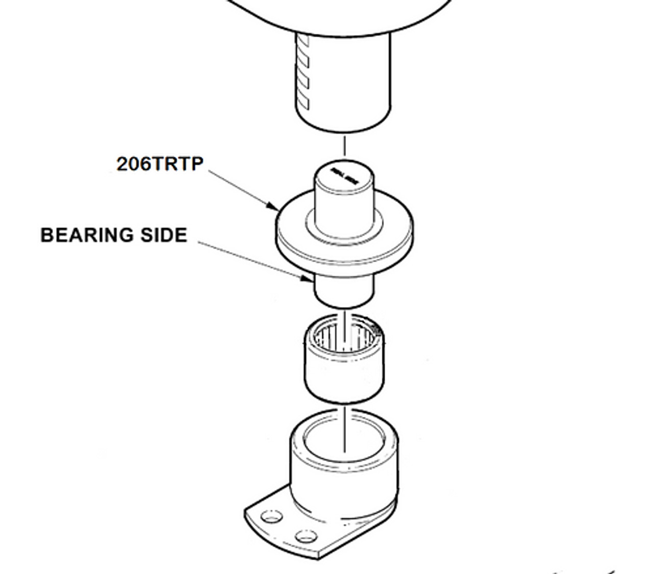 206 Tail Rotor Trunnion Grease Housing Bearing & Seal Installer