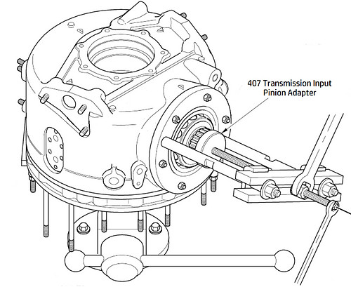 407 Transmission Input Pinion Assembly And Removal Adapter